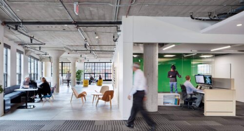 HGA Milwaukee interior VR space and kitchen