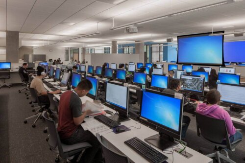 East Los Angeles College, Language Arts & Humanities interior computer lab