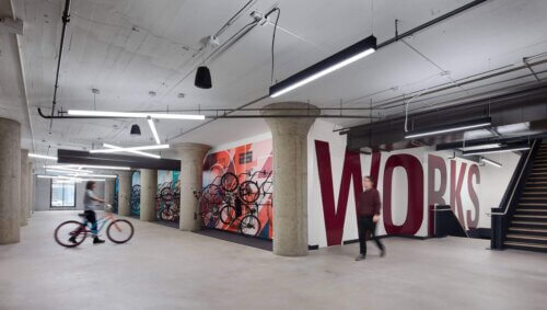 TractorWorks interior bike storage