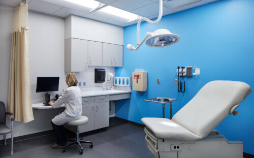 Hennepin Healthcare, North Loop Clinic interior exam room