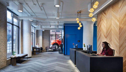 Hennepin Healthcare, North Loop Clinic interior reception 2