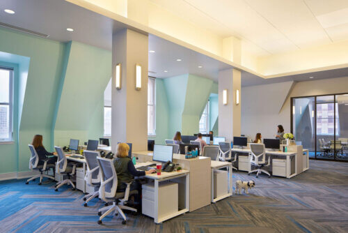 H2O Plus interior desks