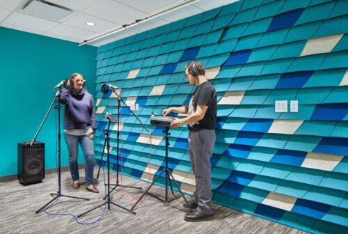 Mitchell Street Library interior recording room