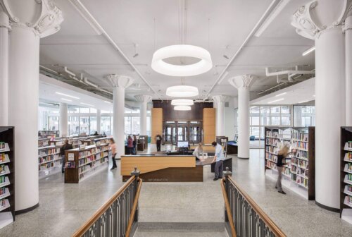 Mitchell Street Library interior second floor