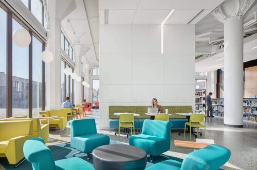 Mitchell Street Library interior sitting area