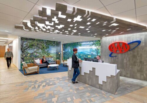AAA Walnut Creek Headquarters Relocation interior lobby