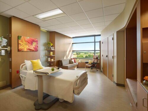 Owensboro Health Regional Hospital interior patient room