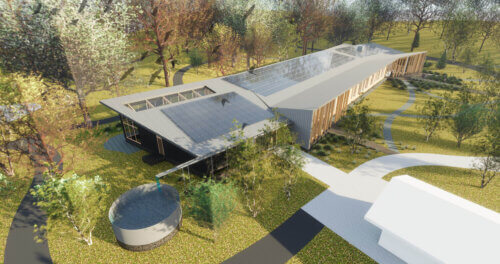 Westwood Hills Nature Center bird's eye view rendering