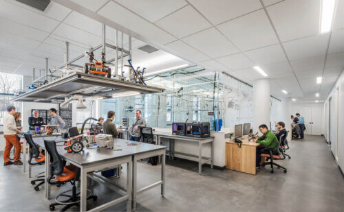 Boston University - Engineering Product Innovation Center interior lab 1