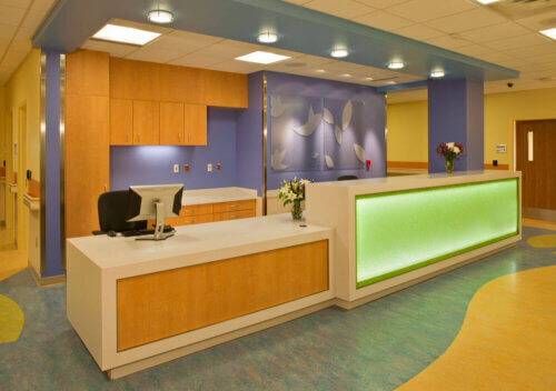 Children's National Medical Center (CREATE) Renovation interior front desk