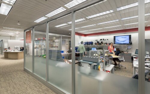 Northeastern University - Digital Media Commons interior 3D studio