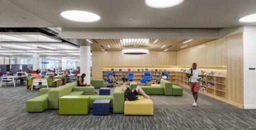 Northeastern University - Digital Media Commons interior library space