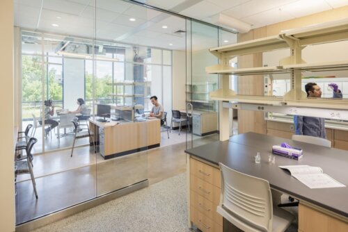 University of Massachusetts Amherst - Physical Sciences Building interior Chem, Write up Corridor