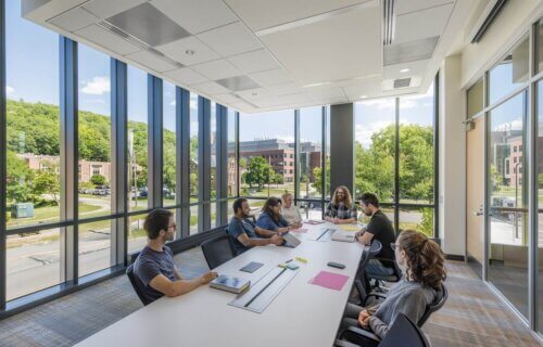 University of Massachusetts Amherst - Physical Sciences Building interior Conference Room