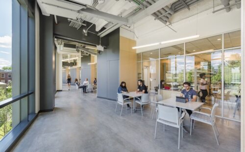 University of Massachusetts Amherst - Physical Sciences Building interior Corridor Seating Area