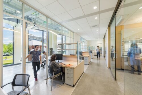 University of Massachusetts Amherst - Physical Sciences Building interior Write-Up Area