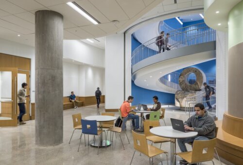 Vanderbilt University - Engineering and Science Building interior stairs and sitting area