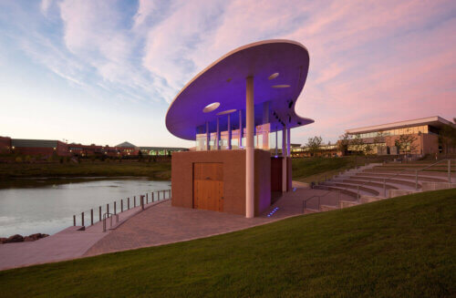 City of Maple Grove Bandshell Exterior Dusk