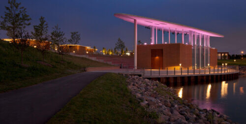 City of Maple Grove Bandshell Exterior Night
