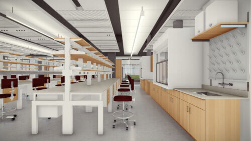 Lehigh University Health, Science and Technology Building interior lab