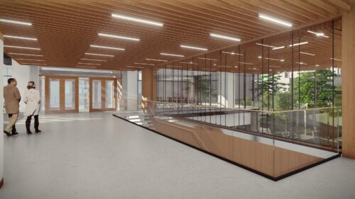 Lehigh University Health, Science and Technology Building interior plants