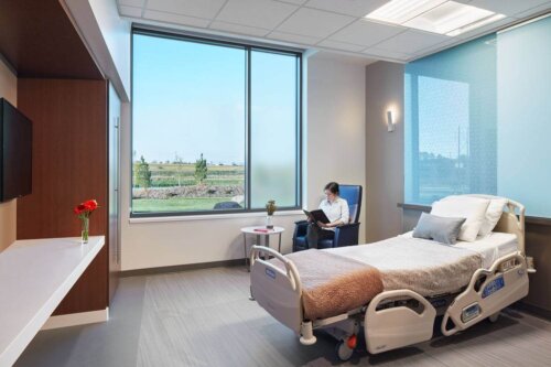 CentraCare Health - Long Prairie interior patient room 2