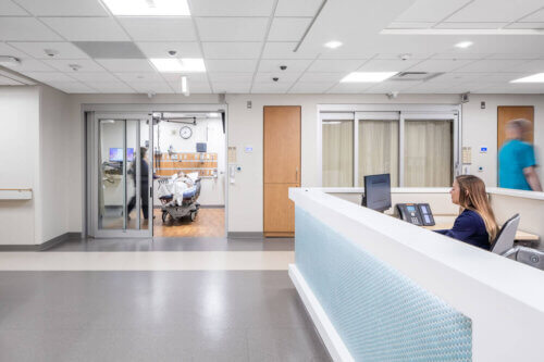 Abbott Northwestern Emergency Department interior patient room