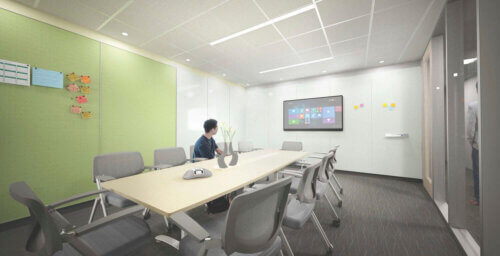 Boston University - Clinical Psychology rendering interior conference room