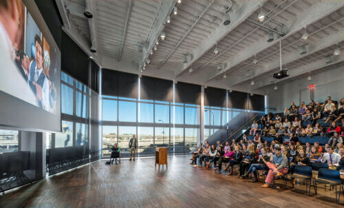 Education First North America Headquarters interior auditorium