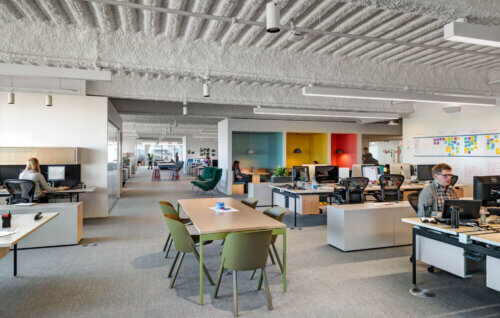 Education First North America Headquarters interior desks