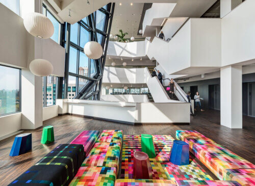 Education First North America Headquarters interior lounge