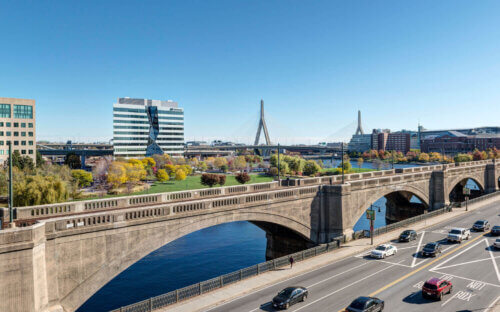 Education First North America Headquarters exterior across bridge