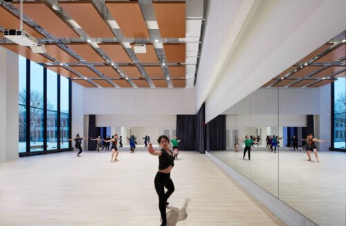 Macalester College, Janet Wallace Fine Arts Center interior dance studio