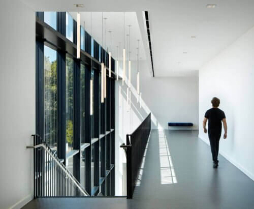 Macalester College, Janet Wallace Fine Arts Center interior hallway