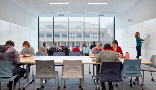 Macalester College, Janet Wallace Fine Arts Center Phase III - Theater and Dance interior classroom