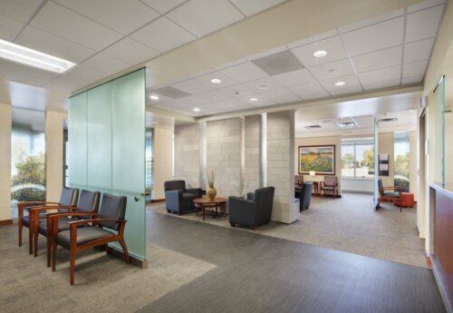 St. Elizabeth Hospital Addition and Renovation interior waiting room
