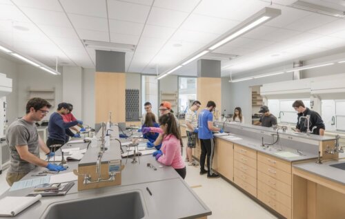 University of Massachusetts Boston – University Hall interior laboratory