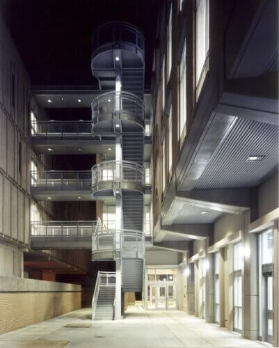 Tulane University - Israel Environmental Sciences Building exterior night