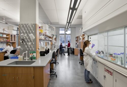 University of North Carolina Venable Murray Halls interior lab