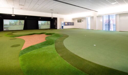 Marquette University - Athletic and Human Performance Research Center interior golf simulator