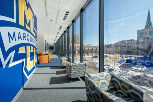 Marquette University - Athletic and Human Performance Research Center interior hallway