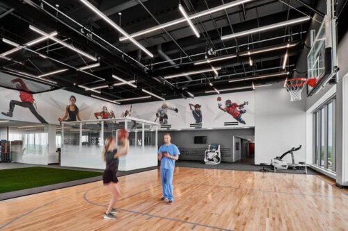 Aurora Health Center - 84South interior basketball court