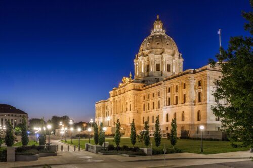 Minnesota State Capitol exterior night