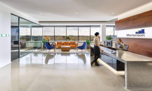 Mortenson Milwaukee office interior lobby 1