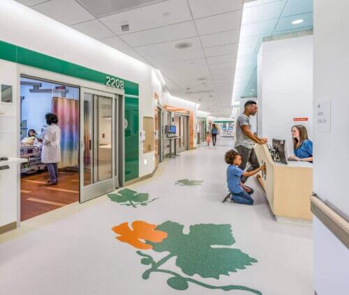 Lucile Packard Children's Hospital Stanford Nursing Corridor