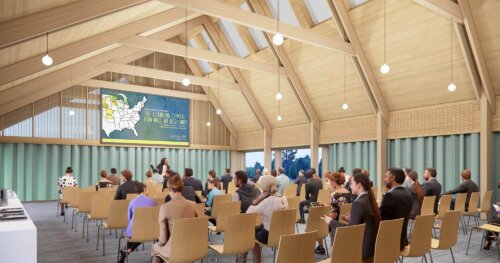 Linnaeus Arboretum Gustavus Adolphus College interior lecture