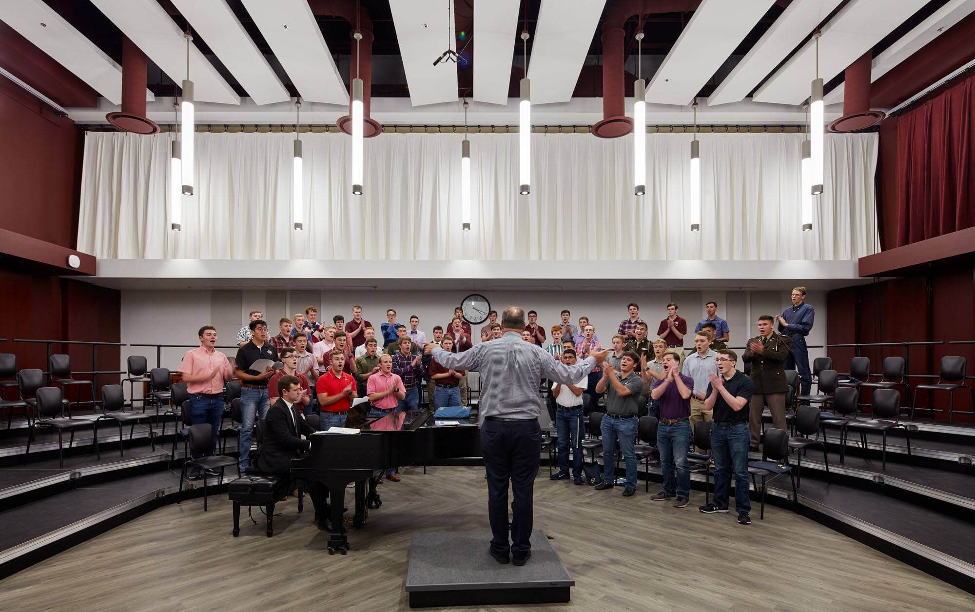 Texas A&M University Music Activities Center interior rehearsal room