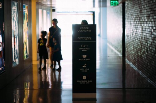 Walker Art Center COVID signage