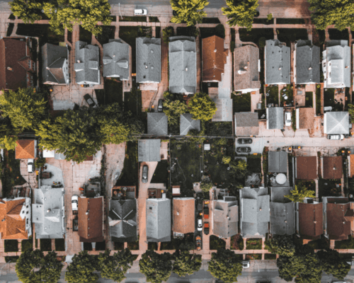 Milwaukee Bronzeville neighborhood Aerial Shot
