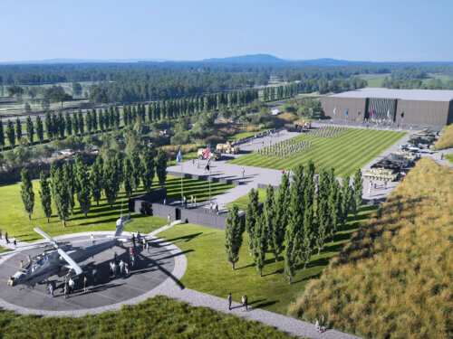 HGA rendering of Camp Ripley and the MN Military Museum